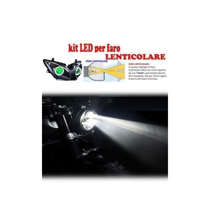 LAMPADA LED H7 LED LENS 6000K BIANCO CANBUS 10000 LUMEN LENTICOLARE MOTO  SCOOTER