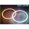 2 Angel Eyes LED COB 8 cm DUAL COLOR BIANCO ARANCIO