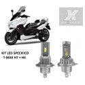 kit luci led t-max 500 con lampada h7 e h4 lumileds philips