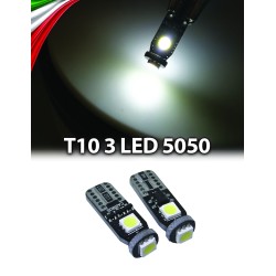 Coppia T10 LED 3 SMD 3030 CANBUS IC