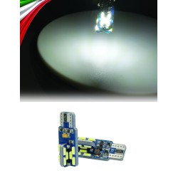 COPPIA LED T10 CANBUS 24 SMD 4014 + IC