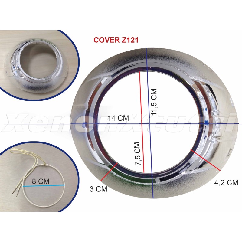 PAR DE TAPAS LENTICULARES BIXENON Z121