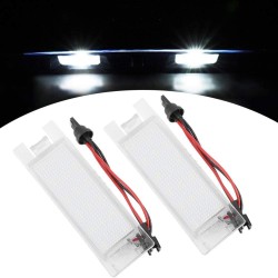 PAR DE PLAFONES LED LUCES DE MATRÍCULA 18 LED ALFA MITO 6000K NO FALLA ULTRABRILLANTE