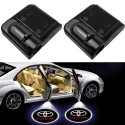 Proiettore Logo LED TOYOTA per portiera Con Batteria no Fori no Connessioni Plug & Play