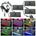 Placche Led Rgb Con Logo Renault per Auto e Moto 4 Pezzi Impermeabili