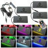 Placas LED RGB con Logo Renault para Coches y Motos 4 Piezas Impermeables