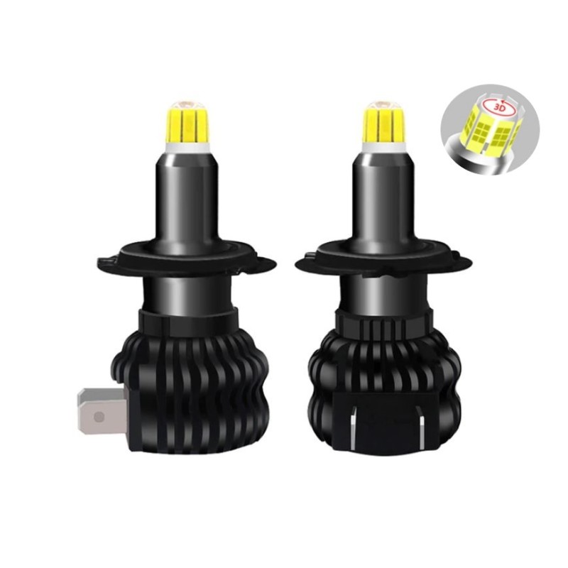 Kit LED H7 360 con 48 chips 3D Ultracompatto