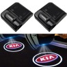 Proiettore Logo LED Kia per portiera Con Batteria no Fori no Connessioni Plug & Play