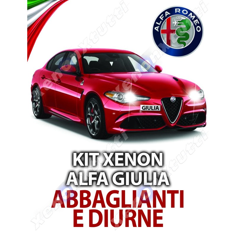 Alfa Romeo Giulia luces largas y kit de xenón diurno