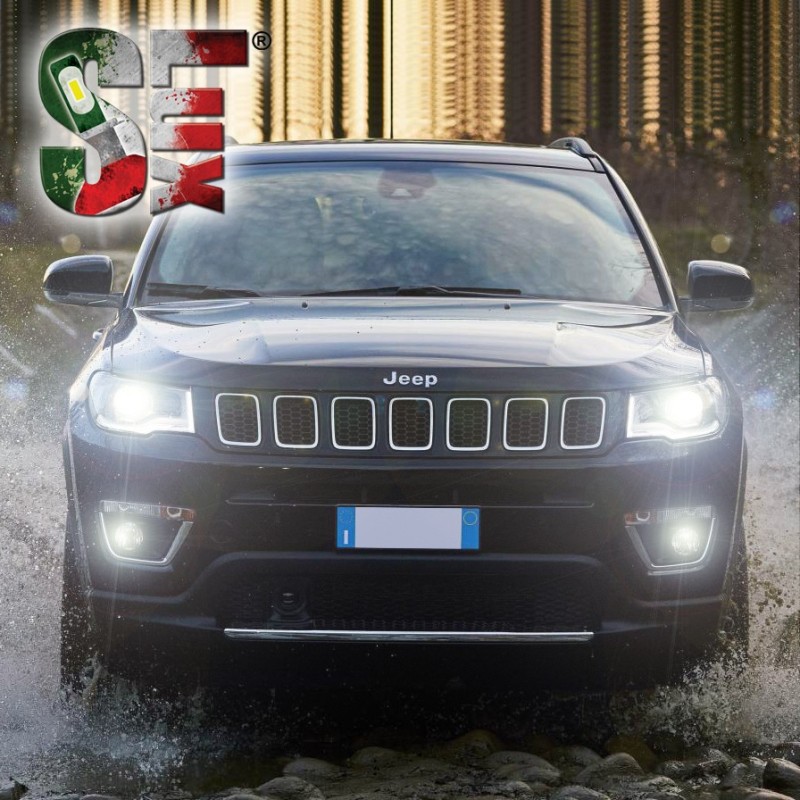 kit led light for jeep compass 2 low beam and high beam. canbus