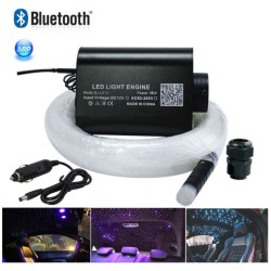 Starry Sky Kit Fibra Óptica RGBW LED 16W 300pcs Bluetooth APP para Android Smartphone i-phone