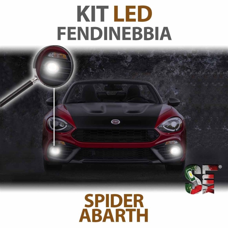 Faros antiniebla LED 124 Spider Abarth 6000k bombillas canbus bombillas LED