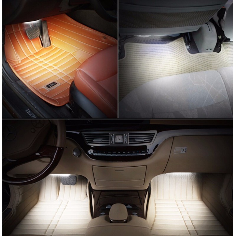 Atmosfera piacevole nell'auto con l'illuminazione vano piedi a LED