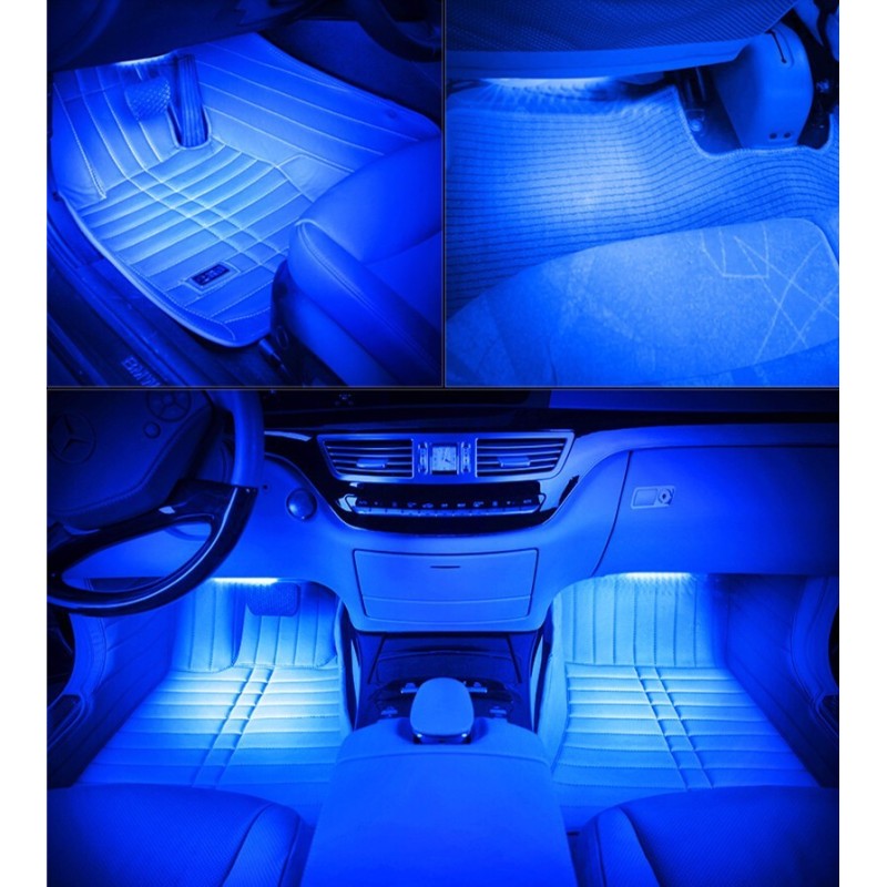 RGB LED AMBIENTE DEL COCHE WIFI INTERNO LUZ PARA LOS PIES ENCENDEDOR DE CIGARRILLOS