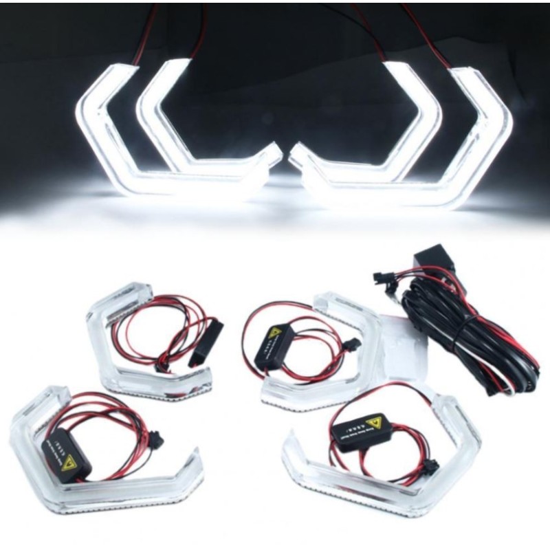 Ojos de ángel LED de cristal BMW 3 E83 F25 X5 E70 F15 F85 X6 E71 E72 Z4 E85 E86 bianco 6000k