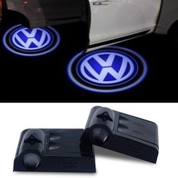 Proiettore Logo LED Volkswagen per Portiera con Batteria no Fori no Connessioni Plug & Play