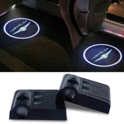 Proiettore Logo LED Chrysler per Portiera con Batteria no Fori no Connessioni Plug & Play