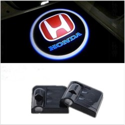 Proyector LED Logo Honda para Puertas con Batería, sin Agujeros, sin Conexiones Plug & Play