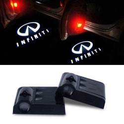 Proyector LED Infinity Logo para Puertas con Batería, sin Agujeros, sin Conexiones Plug & Play