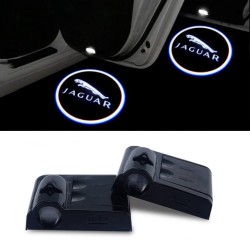 Proiettore Logo LED Jaguar per Portiera con Batteria no Fori no Connessioni Plug & Play