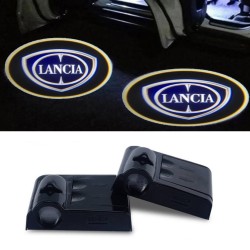 Proiettore Logo LED Lancia per Portiera con Batteria no Fori no Connessioni Plug & Play