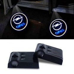 Proyector LED de Logo Opel para Puertas con Batería, sin Agujeros, sin Conexiones Plug & Play