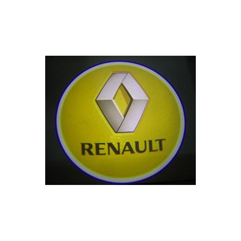 Proiettore Logo LED Renault per portiera Con Batteria no Fori no  Connessioni Plug & Play
