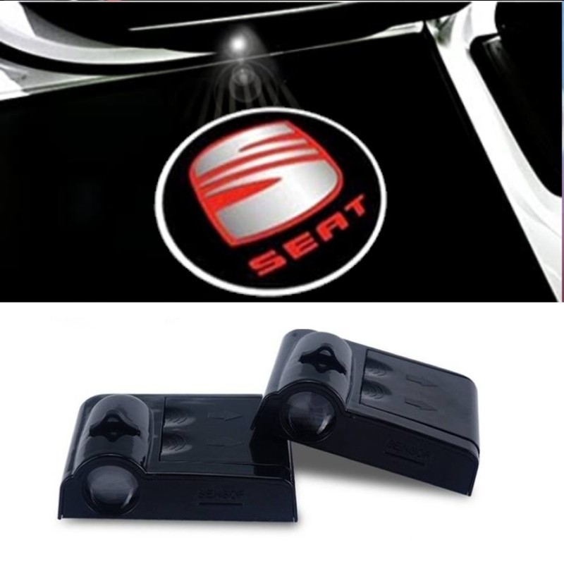 Proiettore Logo LED Seat per Portiera con Batteria no Fori no Connessioni Plug & Play