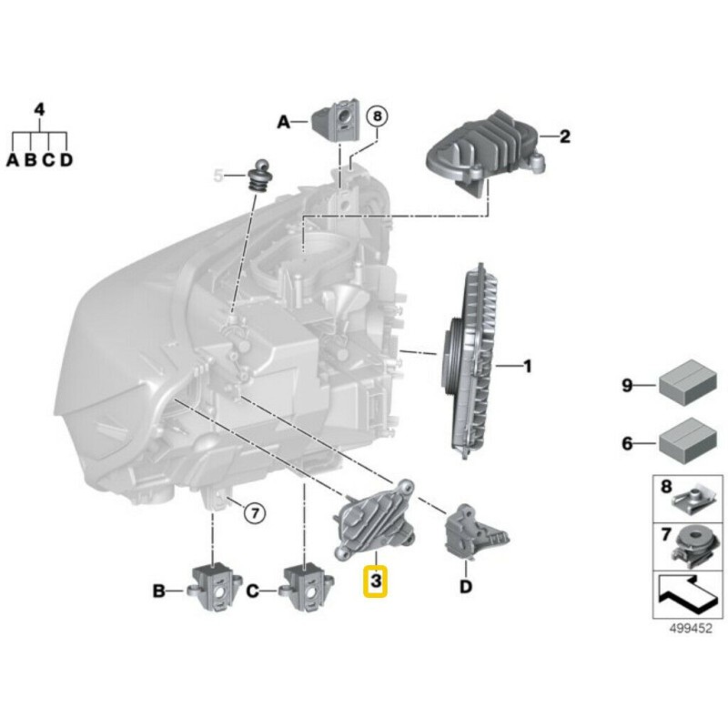 Module 7493231 BMW Headlights