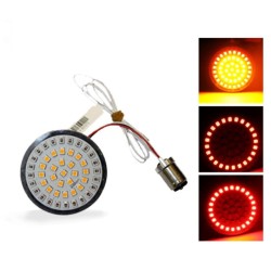 Intermitente Trasero Stop Position Led 2" para Harley Davidson Intermitente rojo angel eye naranja