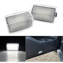 Luz LED debajo de la puerta, cortesía de la puerta del espacio para los pies, Mercedes Benz Clase C W204