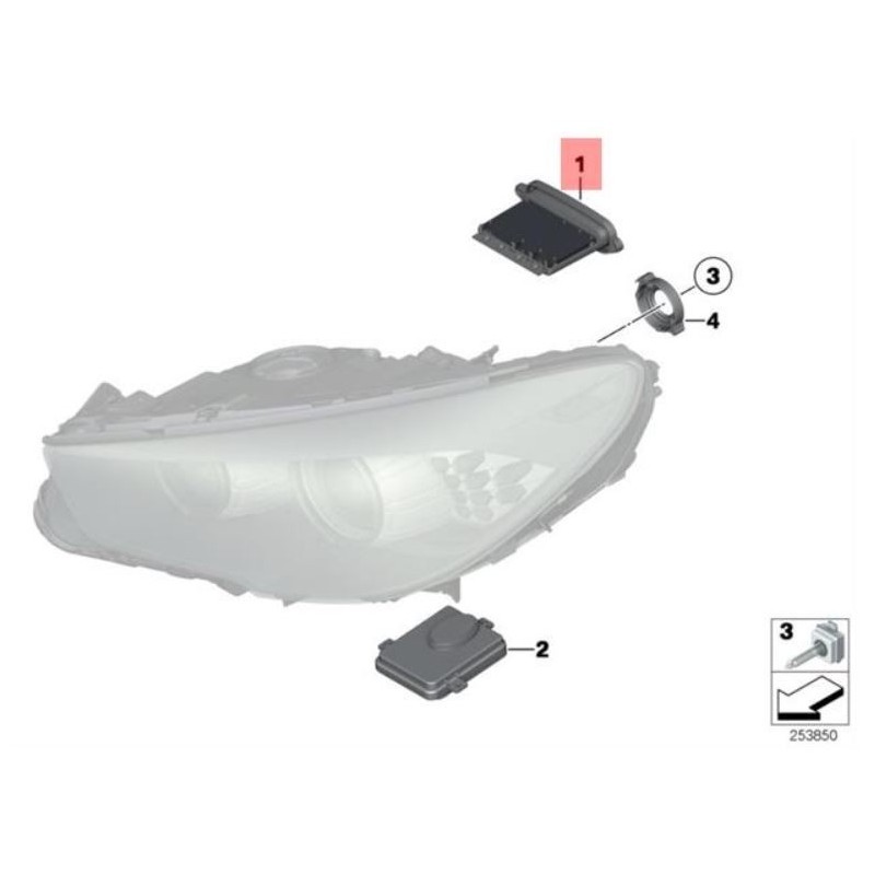 Replacement ballast control unit module 63117409579