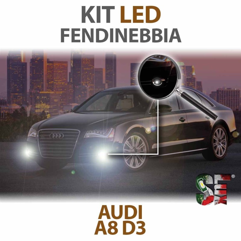 KIT LUCES ANTINIEBLA LED COMPLETO para AUDI A8 (D3) específico CANBUS