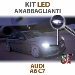 KIT FULL LED ANABBAGLIANTI AUDI A6 C7 SPECIFICO 6000k luce bianca CANBUS