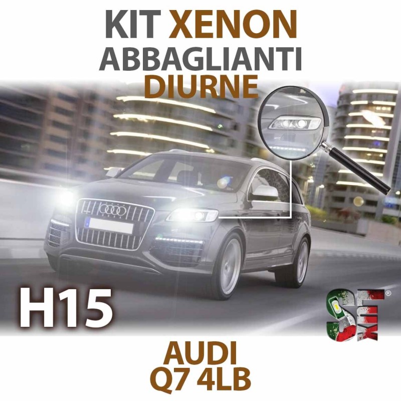 Lampade Xenon Diurna e Abbaglianti H15 per AUDI Q7 4LB con tecnologia