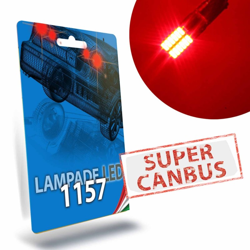 1157 P21/5W BAY15D Led Super Canbus Rosso Stop Posizione STAR Series