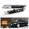 Bmw E60 E61 E82 E88 E90 E91 E92 E93 Frecce Laterali LED Dinamiche Sequenziali Silver gemma parafango