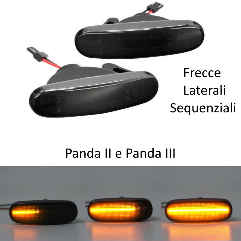 Frecce Laterali LED Dinamiche FIAT Panda 2 e 3 gemma laterale indicatore di direzione