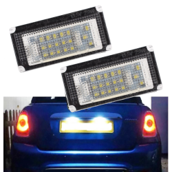 Plafón Matrícula LED Mini One R50 R52 R53 Placa Blanca Completa 6000k