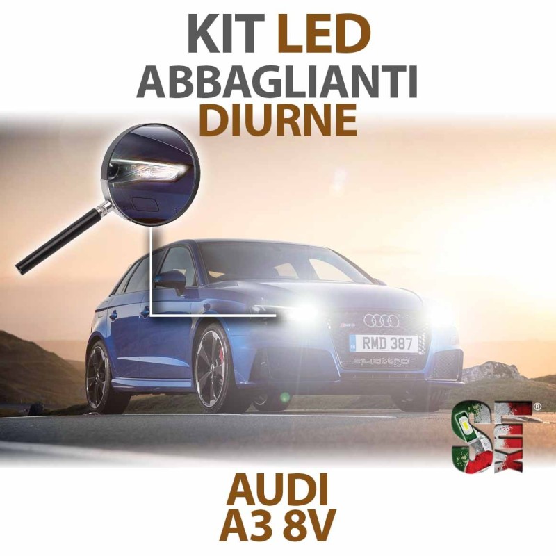 KIT FULL LED PARA LUZ DE CARRETERA Y DIURNA AUDI A3 8V ESPECÍFICO CANBUS