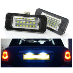 Plafón de matrícula LED Mini Coupè R58 Placa blanca completa 6000k