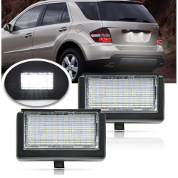 Mercedes Benz ML W164 LED Matrícula Plafón Completo Placa Blanca 6000k