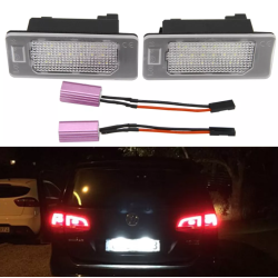 Plafón Matrícula LED Volkswagen Touareg 7P 2011-2014 Placa Blanca Completa 6000k