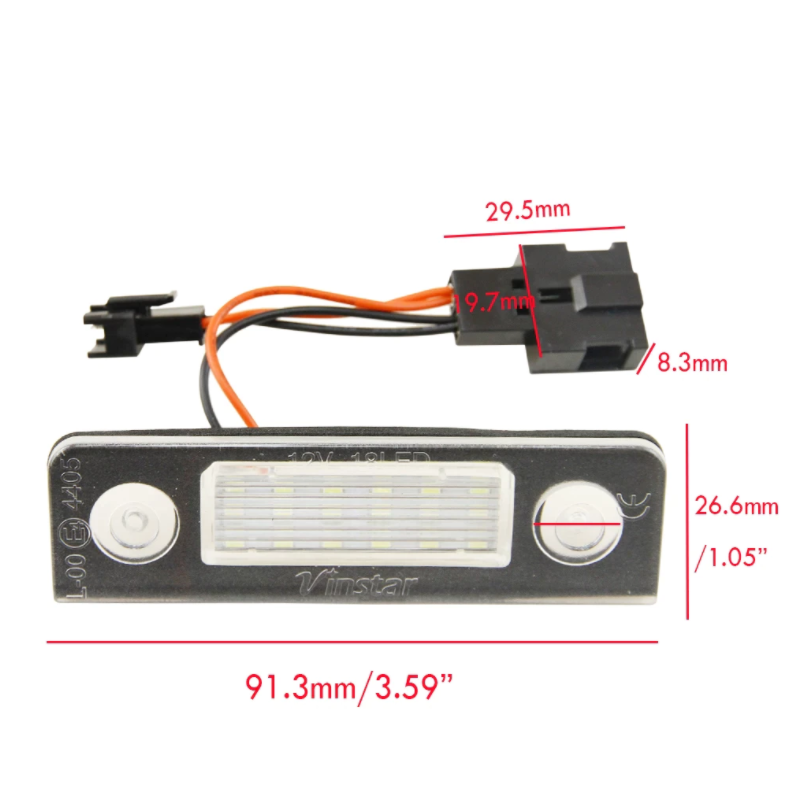 matrícula led placa completa canbus plug & play SKODA Octavia 1