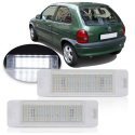 Plafoniera Targa Led Opel Corsa B Placchetta Completa Bianca 6000k
