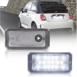 Par de luces LED traseras de techo para Fiat 500 500C. Luces completas para matrícula. Alto brillo. Sin luz de advertencia.