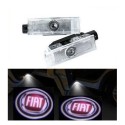 FIAT NUOVA 500 Elettrica kit sotto porta LED Logo