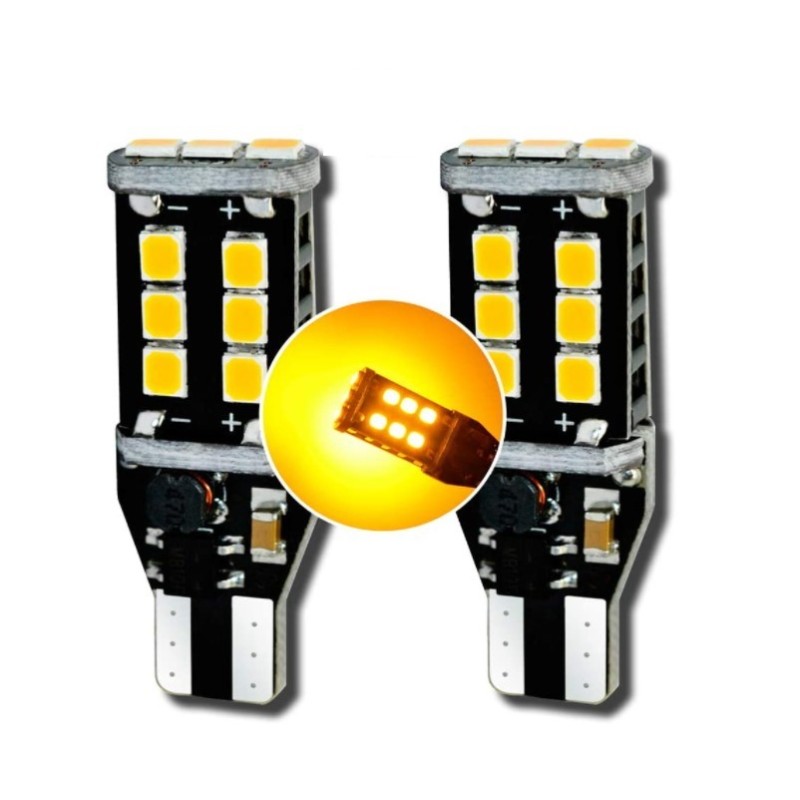 Lampade 2 LED T15 Arancioni WY16W CANBUS