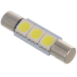 Lampada LED T6 29mm Bianca 6000k  per luci di cortesia interne a led migliora la luce alette parasole visiera o specchio interno