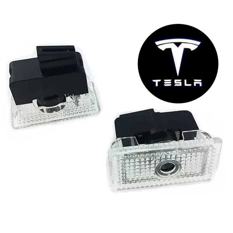 Proiettore Logo LED Tesla Model S kit Sottoporta Luce d'Ingresso